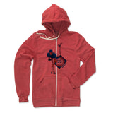 Mens Zip Hoodie Eco True Red