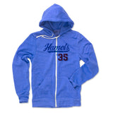 Mens Zip Hoodie Pacific Blue